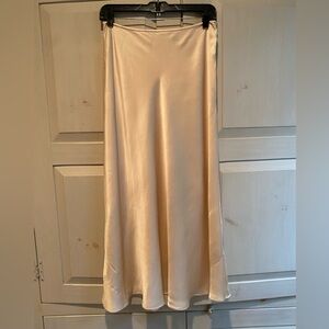 Banana Republic Silk Cream Maxi Skirt